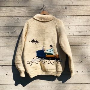 Handmade vintage cowichan sweater